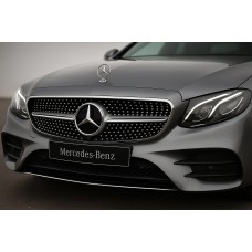 Передня решітка Diamond Silver (для Avantgarde 2016-2019) Без місця під камеру для Mercedes E-сlass W213 рр