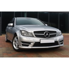 Передня решітка Diamond Silver (для C63) 2007-2011 для Mercedes C-class W204 рр