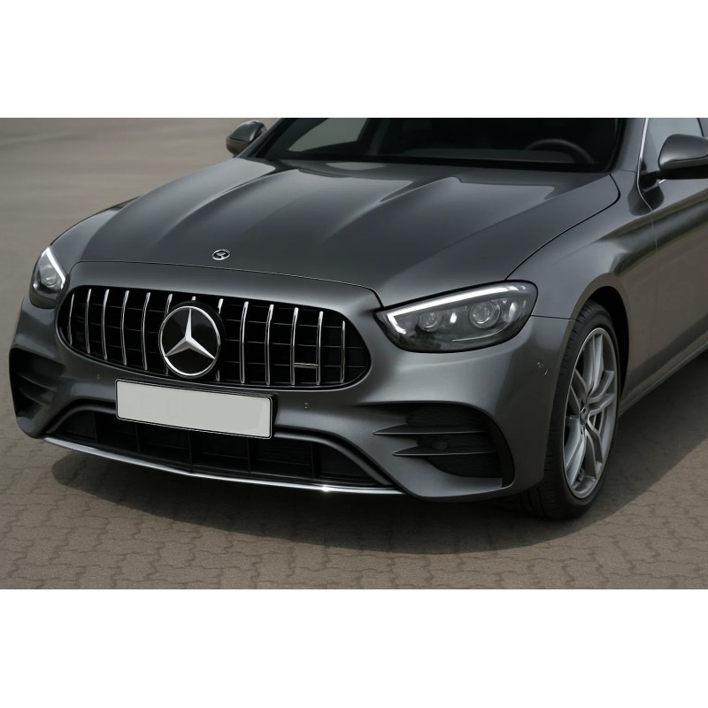 Передня решітка Panamericana GT (AMG Line, 2020-2023) З місцем під камеру для Mercedes E-сlass W213 рр