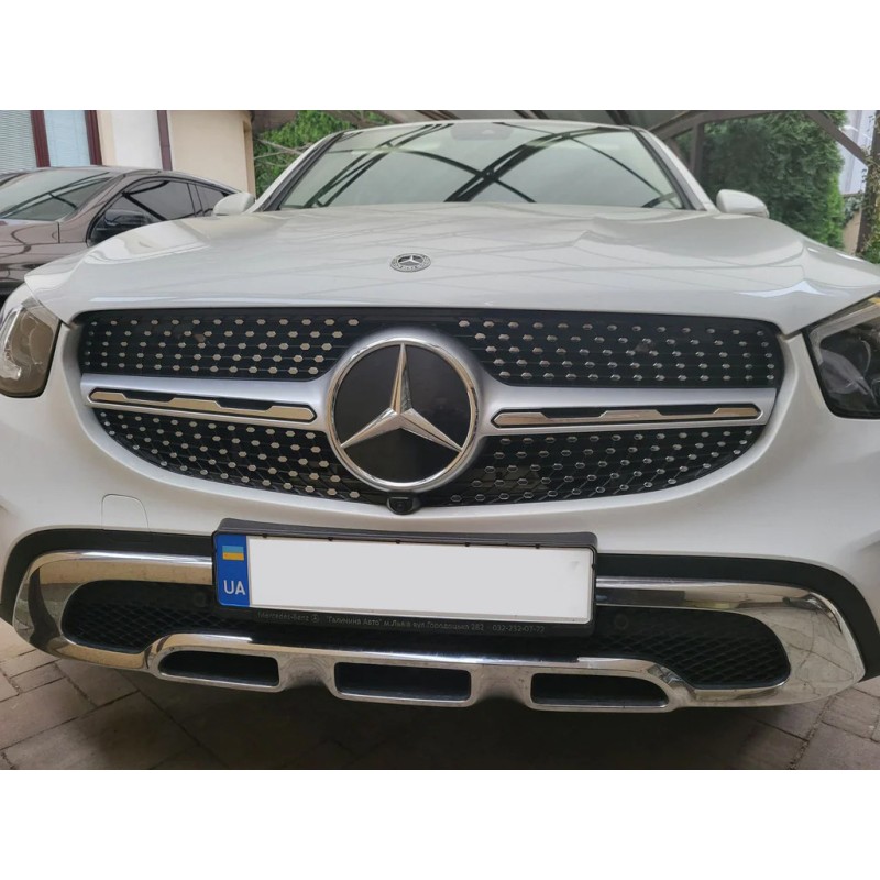 Передняя решетка радиатора Diamond Silver (для Base 2019-2022) для Mercedes GLC X253