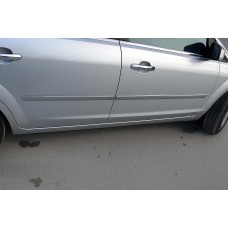 Молдинг дверний (4 шт, нерж.) OmsaLine - Італійська нержавійка для Ford C-Max 2004-2010 рр
