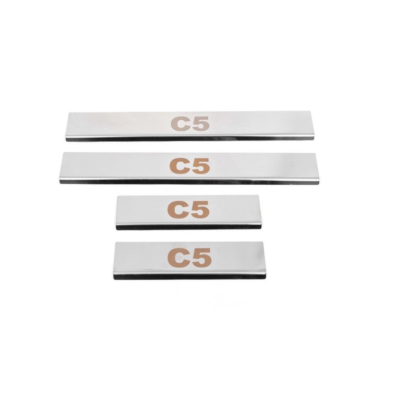 Накладки на пороги Carmos V1 (4 шт, нерж.) для Citroen C-5 2008-2017 рр