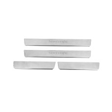 Накладка на пороги Carmos V2 (4 шт, нерж) для Hyundai Santa Fe 2 2006-2012 рр