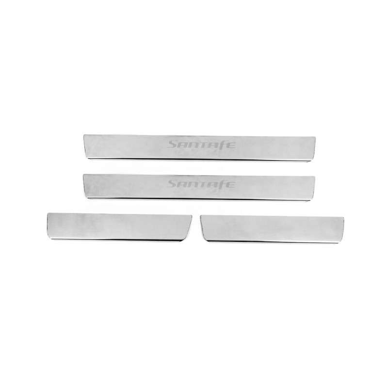 Накладка на пороги Carmos V2 (4 шт, нерж) для Hyundai Santa Fe 2 2006-2012 гг