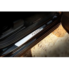 Накладки на пороги Carmos V1 (4 шт, нерж) для Volkswagen Passat B7 2012-2015рр
