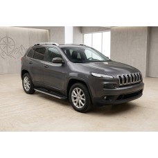 Бокові пороги Maya V1 (2 шт., Алюміній) для Jeep Cherokee KL 2013- рр