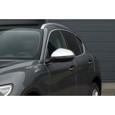 Накладки на зеркала Carmos (2 шт, Нержавейка) для Alfa Romeo Stelvio 2016- гг