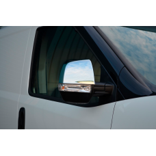 Накладки на дзеркала (2 шт, нерж) Carmos - Турецька сталь для Opel Combo 2012-2018 рр