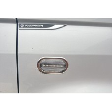 Хром накладки на поворотники OmsaLine (2 шт, нерж) для Volkswagen T5 Transporter 2003-2010 гг