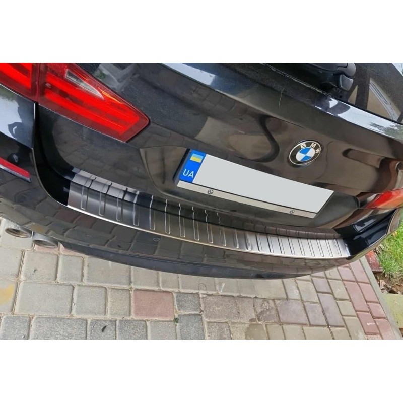 Накладка на Задний Бампер Carmos (SW, Нержавейка) для BMW 5 серия F-10/11/07 2010-2016 гг