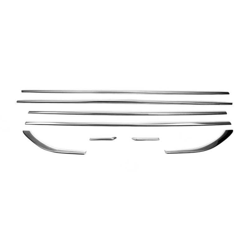 Нижня окантовка стекол (8 шт, нерж) для Ford Fusion 2012-2020 рр