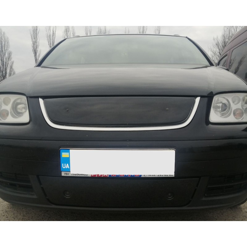 Зимняя накладка на решетку LIFE (верхняя) Глянцевый (LIFE) для Volkswagen Caddy 2004-2010 гг
