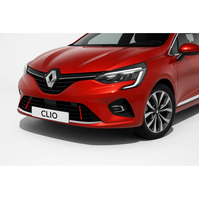 Накладка на передній бампер (1 шт, нерж) для Renault Clio V 2019- рр