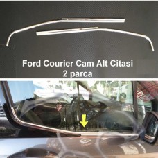 Окантовка стекол (2 шт, нерж) для Ford Courier 2014-2023 рр