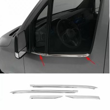 Окантовка стекол (4 шт, нерж) для Mercedes Sprinter W907/W910 2018- рр