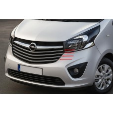 Накладки на решетку Carmos Нержавейка для Opel Vivaro 2015-2019 гг