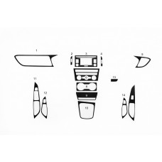 Накладки на панель Карбон для Seat Leon 2013-2020 рр