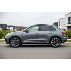 Боковые Подножки Tayga Grey (2 шт., Алюминий) для Ауди Q3 2019- гг