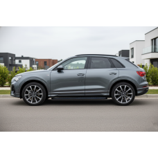Боковые Подножки Tayga Black (2 шт., Алюминий) для Ауди Q3 2019- гг