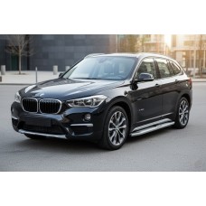 Бокові пороги Mevsim Grey (2 шт., Алюміній) для BMW X1 F48 2015-2022 рр