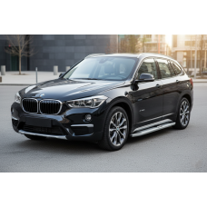 Бокові пороги Mevsim Grey (2 шт., Алюміній) для BMW X1 F-48 2015-2022 рр