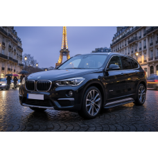 Боковые Подножки Tayga Black (2 шт., Алюминий) для BMW X1 F-48 2015-2022 гг