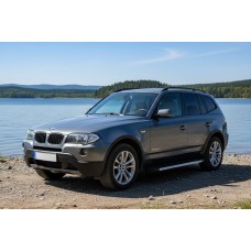 Бокові пороги Maya V1 (2 шт., Алюміній) для BMW X3 E83 2003-2010 рр