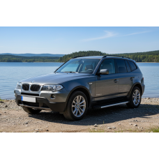 Бокові пороги Maya V1 (2 шт., Алюміній) для BMW X3 E-83 2003-2010 рр