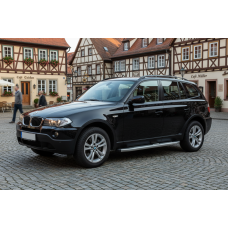 Бокові пороги Mevsim Grey (2 шт., Алюміній) для BMW X3 E-83 2003-2010 рр