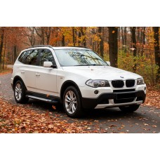 Бокові пороги Allmond Grey (2 шт., Алюміній) для BMW X3 E83 2003-2010 рр