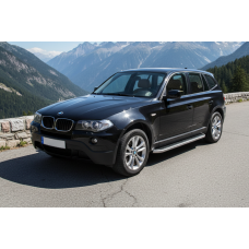 Боковые Подножки Tayga Grey (2 шт., Алюминий) для BMW X3 E-83 2003-2010 гг