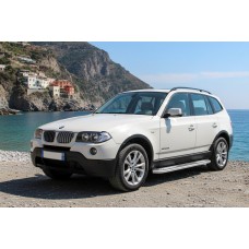 Бокові пороги Tayga V2 (2 шт., Алюміній) для BMW X3 E83 2003-2010 рр