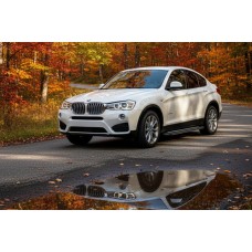 Бокові пороги Bosphore Grey (2 шт., Алюміній) для BMW X4 F26 2014-2018 рр