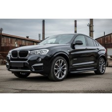 Бокові пороги Bosphore Black (2 шт., Алюміній) для BMW X4 F26 2014-2018 рр