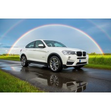 Бокові пороги Rainbow (2 шт., Алюміній) для BMW X4 F26 2014-2018 рр