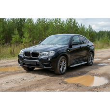 Боковые Подножки Mevsim Grey (2 шт., Алюминий) для BMW X4 F26 2014-2018 гг