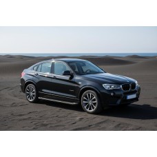 Бокові пороги Allmond Black (2 шт., Алюміній) для BMW X4 F26 2014-2018 рр