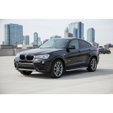 Бокові пороги Tayga Grey (2 шт., Алюміній) для BMW X4 F26 2014-2018 рр