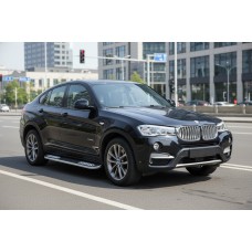 Бокові пороги Tayga V2 (2 шт., Алюміній) для BMW X4 F26 2014-2018 рр