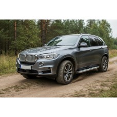 Боковые Подножки Mevsim Grey (2 шт., Алюминий) для BMW X5 F15 2013-2018 гг
