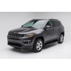 Бокові пороги Bosphore Black (2 шт., Алюміній) для Jeep Compass 2016- рр