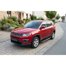 Бокові пороги Duru (2 шт., Алюміній) для Jeep Compass 2016- рр