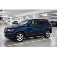 Бокові пороги Maya V1 (2 шт., Алюміній) для Jeep Compass 2016- рр