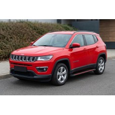 Бокові пороги Maya Red (2 шт., Алюміній) для Jeep Compass 2016- рр
