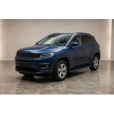 Бокові пороги Maya Blue (2 шт., Алюміній) для Jeep Compass 2016- рр
