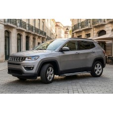Бокові пороги Rainbow (2 шт., Алюміній) для Jeep Compass 2016- рр