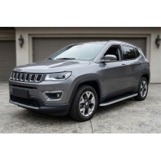 Бокові пороги Tayga Grey (2 шт., Алюміній) для Jeep Compass 2016- рр