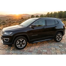 Бокові пороги Vision New Black (2 шт., Алюміній) для Jeep Compass 2016- рр