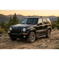 Бокові пороги Maya V1 (2 шт., Алюміній) для Jeep Cherokee/Liberty 2002-2007 рр
