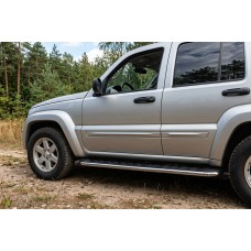 Боковые Подножки Maydos V1 (2 шт., Алюминий) для Jeep Cherokee/Liberty 2002-2007 гг